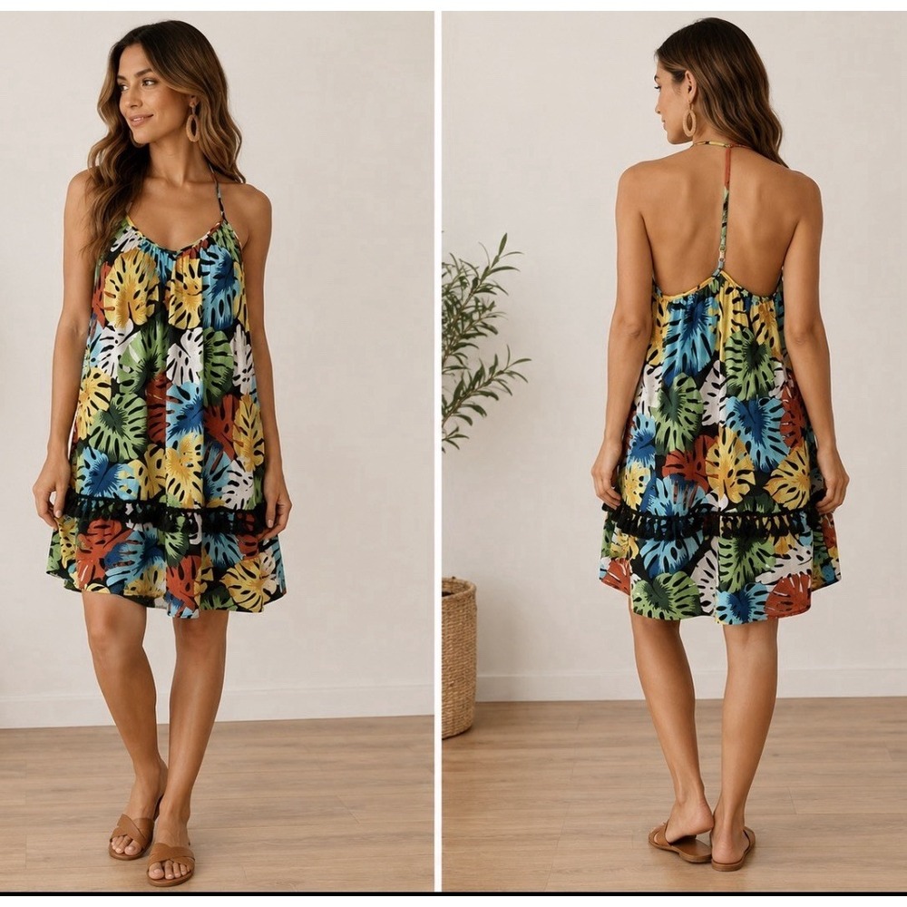 Gianni Bini Mini Slip Dress XS/S Babydoll‎ Sleeveless Flowy Beach Strappy Cruise